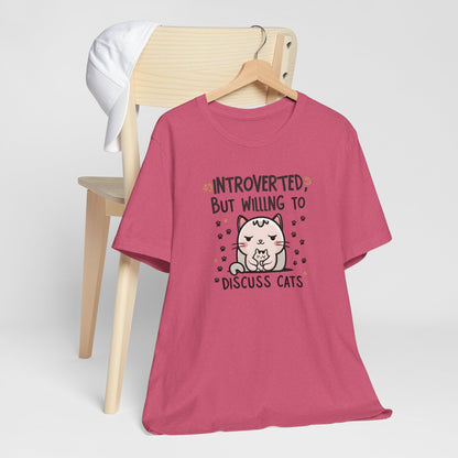 Introverted Cat Lover Unisex Tee – Perfect Gift for Pet Lovers