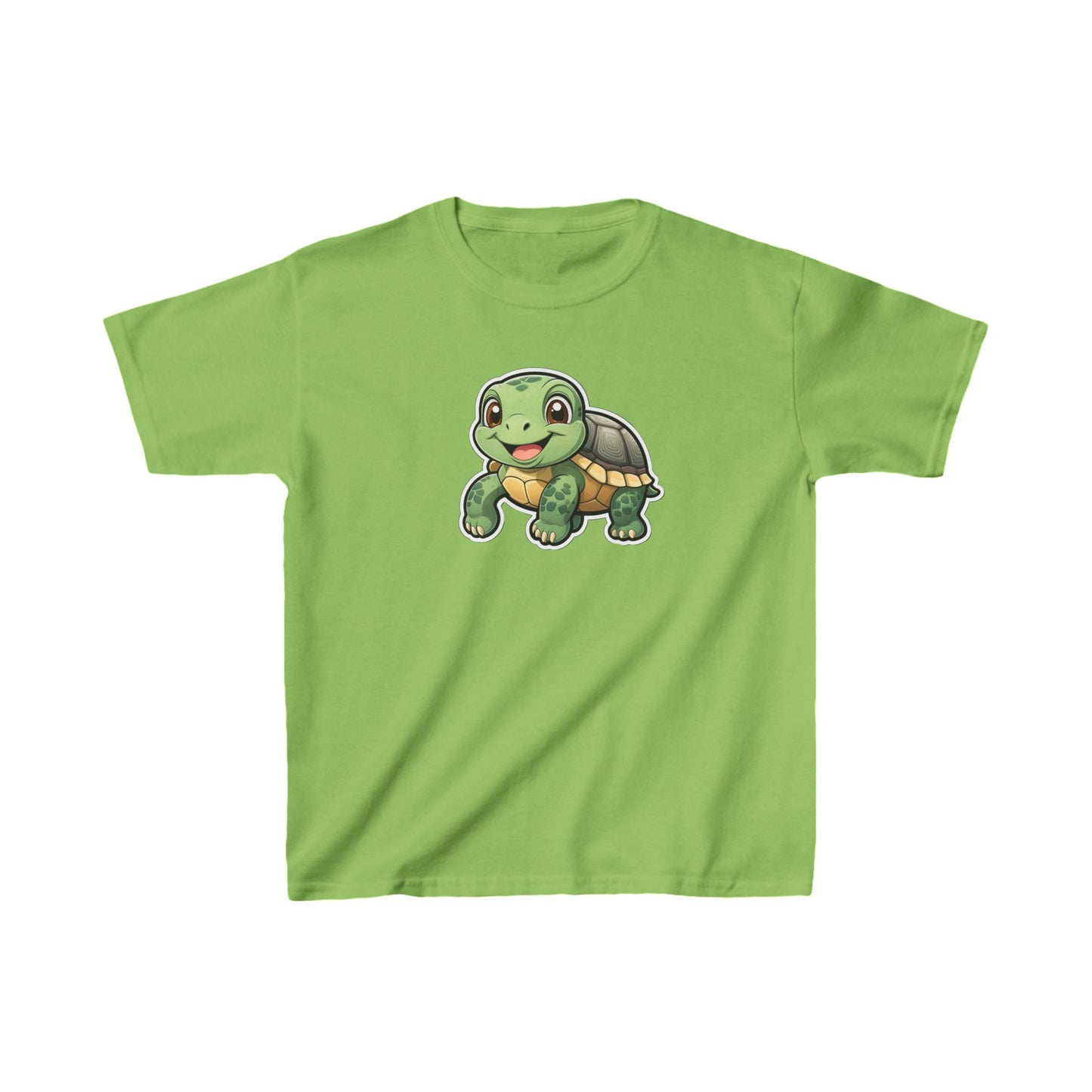 Cute Turtle Kids Heavy Cotton Tee - Fun Summer Shirt for Kids