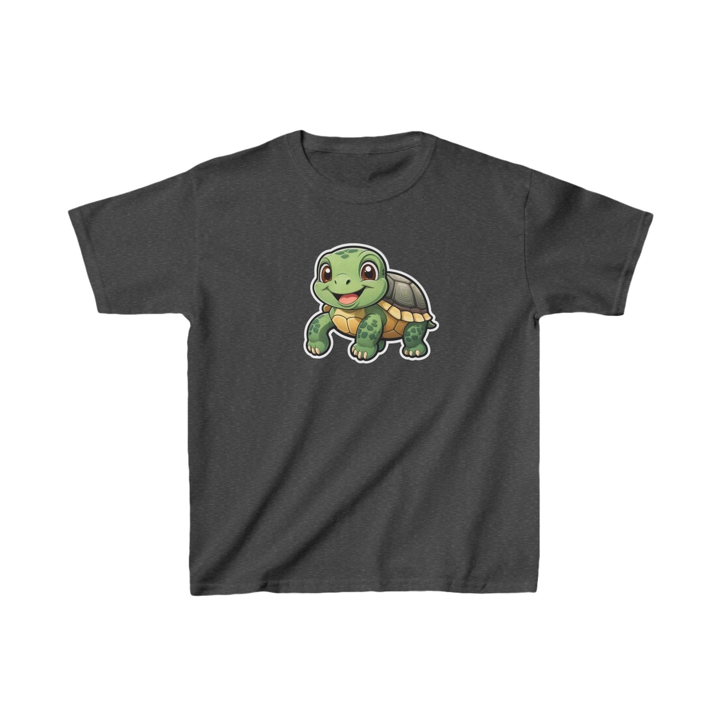 Cute Turtle Kids Heavy Cotton Tee - Fun Summer Shirt for Kids