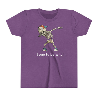 Cool Skeleton Dabbing Youth Short Sleeve Tee - Fun and Trendy Kid's Shirt for Casual Wear