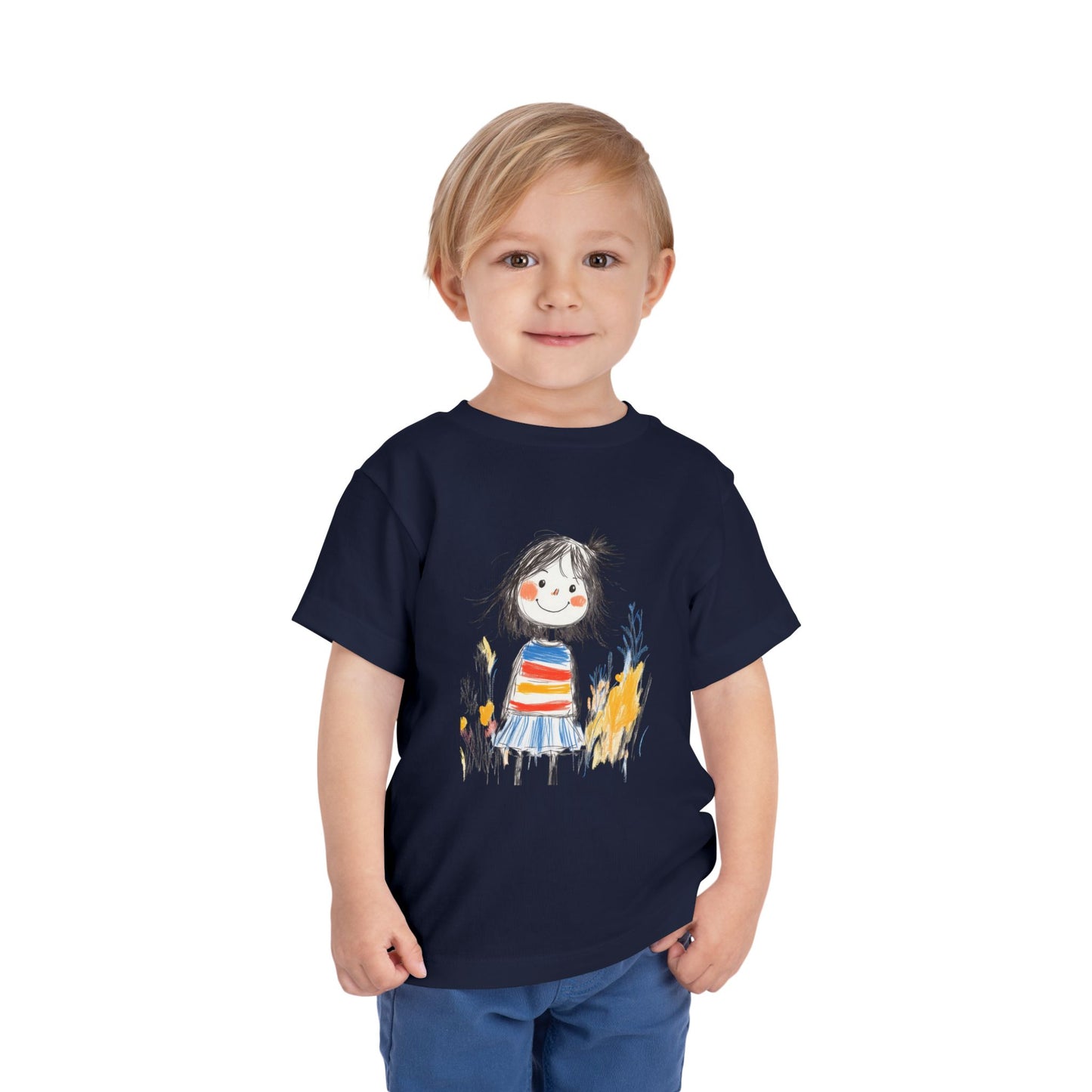 Whimsical Toddler Tee with Colorful Character Design