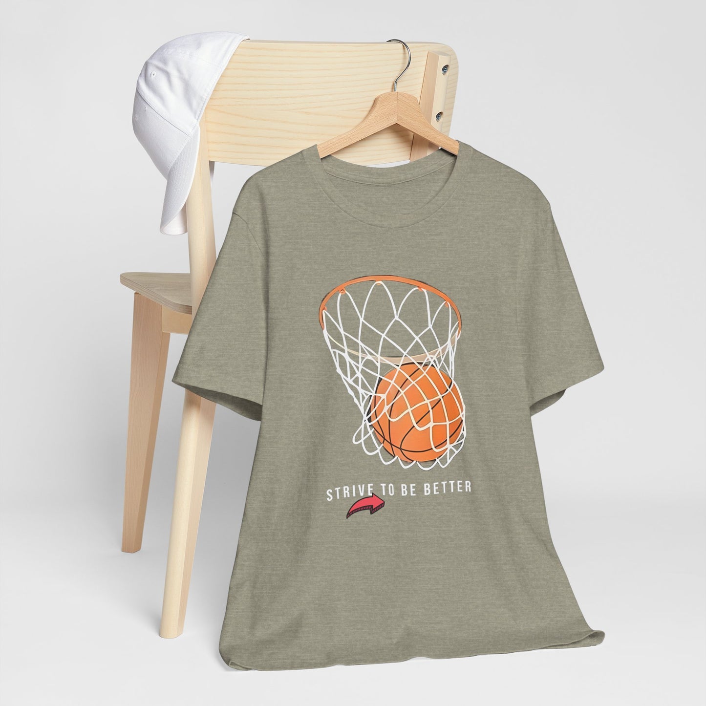 Strive to Be Better Basketball Tee - Unisex Jersey Short Sleeve T-Shirt