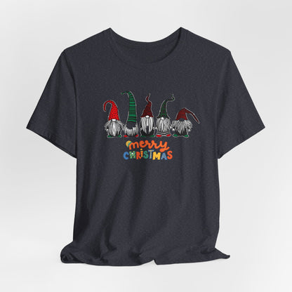 Merry Christmas Gnome Tee - Unisex Jersey Short Sleeve T-Shirt