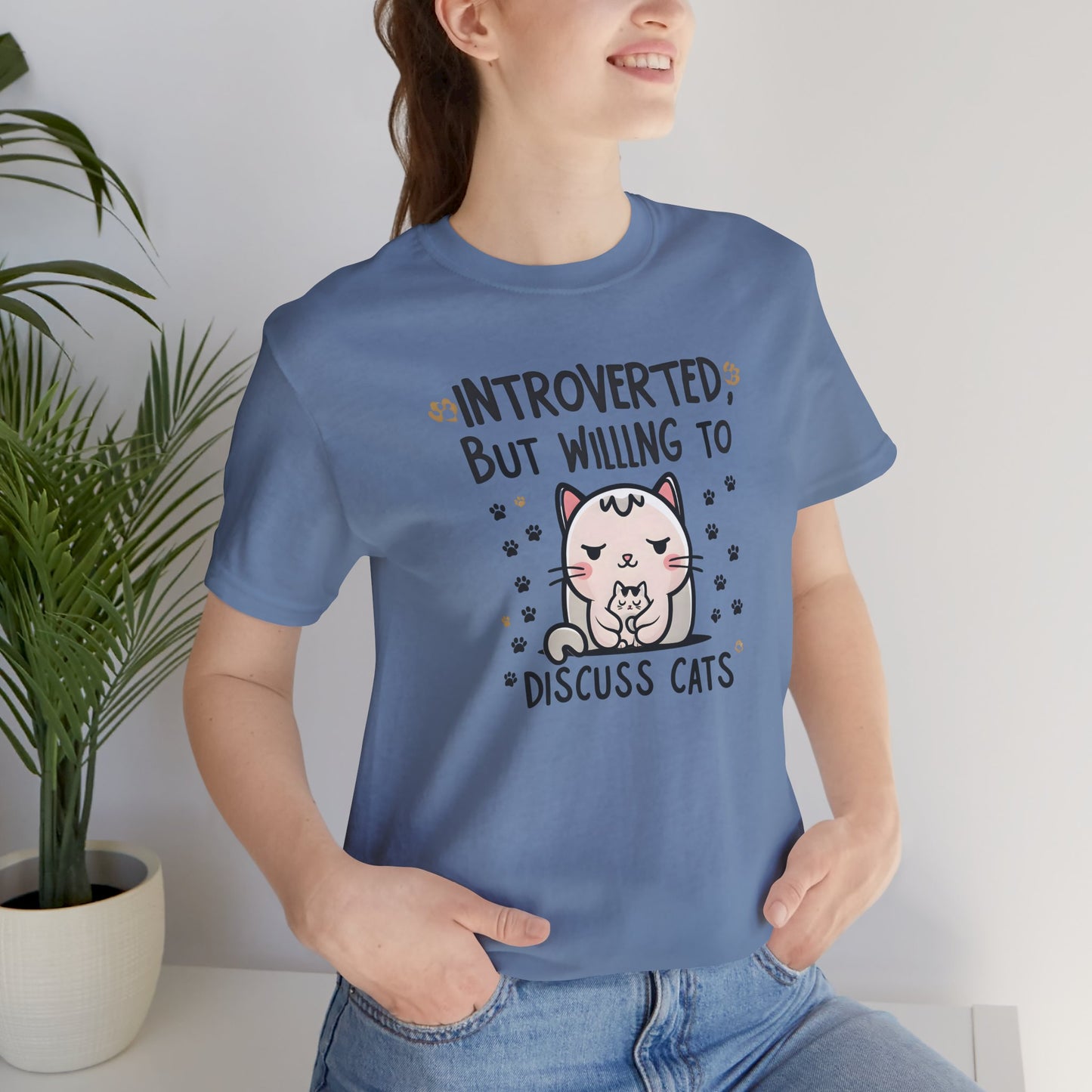 Introverted Cat Lover Unisex Tee – Perfect Gift for Pet Lovers