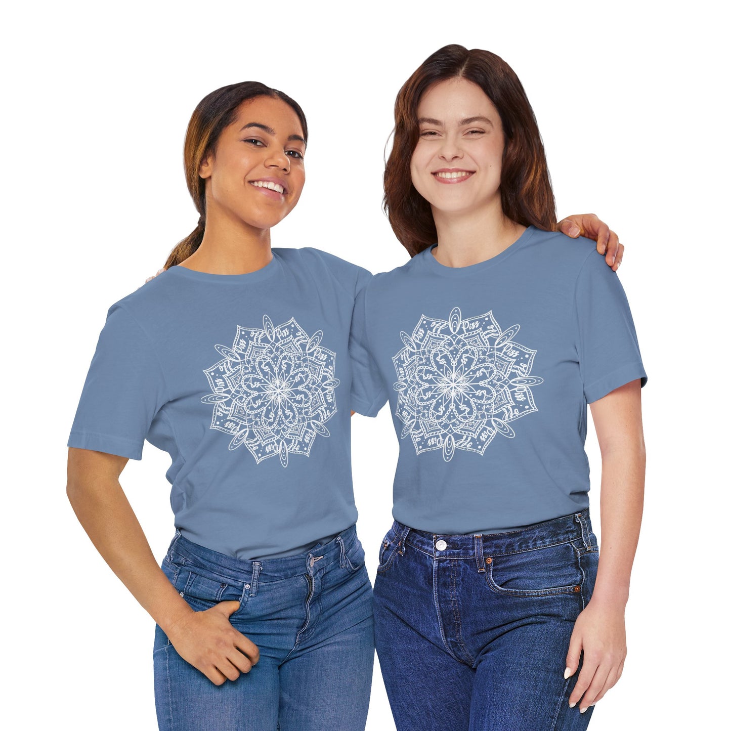 Zen Mandala Unisex Jersey Tee - Relaxed Fit Organic Cotton Shirt for Mindfulness and Meditation