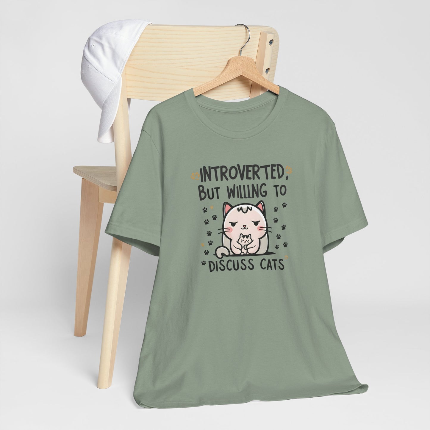 Introverted Cat Lover Unisex Tee – Perfect Gift for Pet Lovers