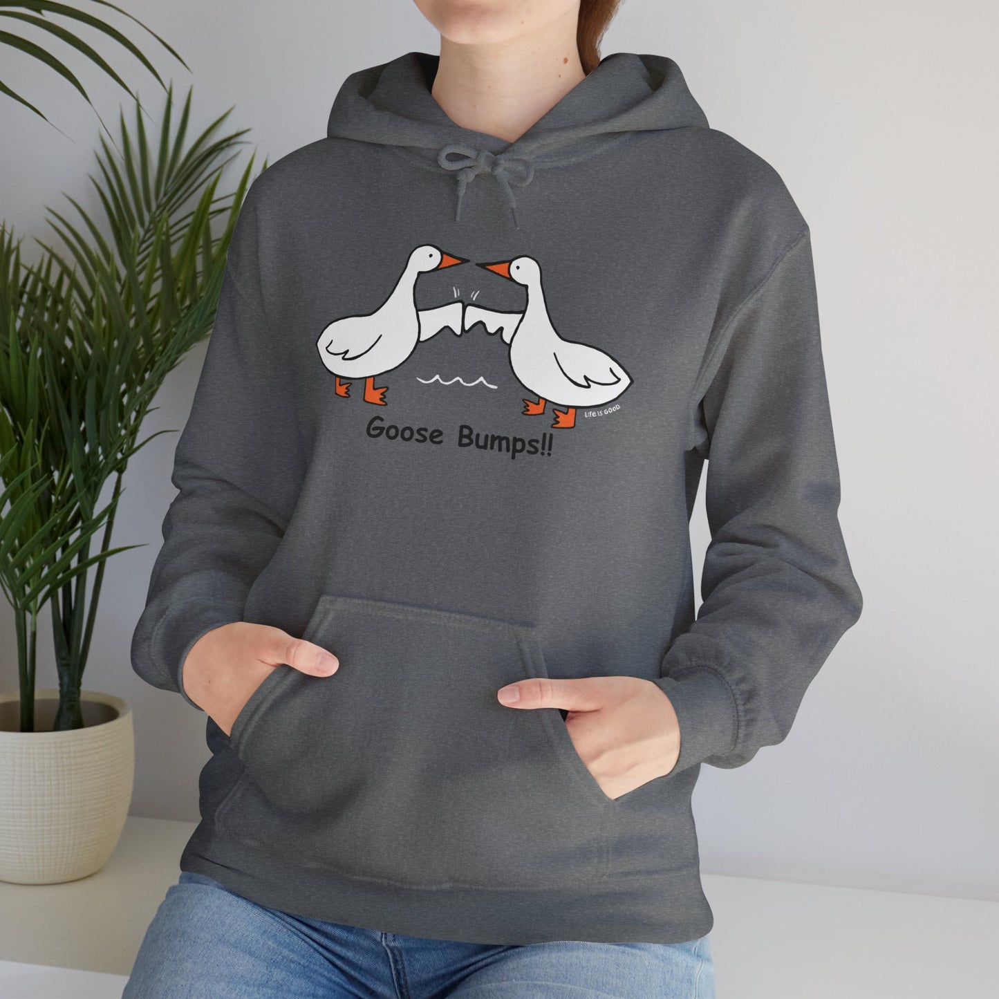 Goose Bumps Unisex Heavy Blend Hoodie - Fun & Cozy Sweatshirt for Bird Lovers