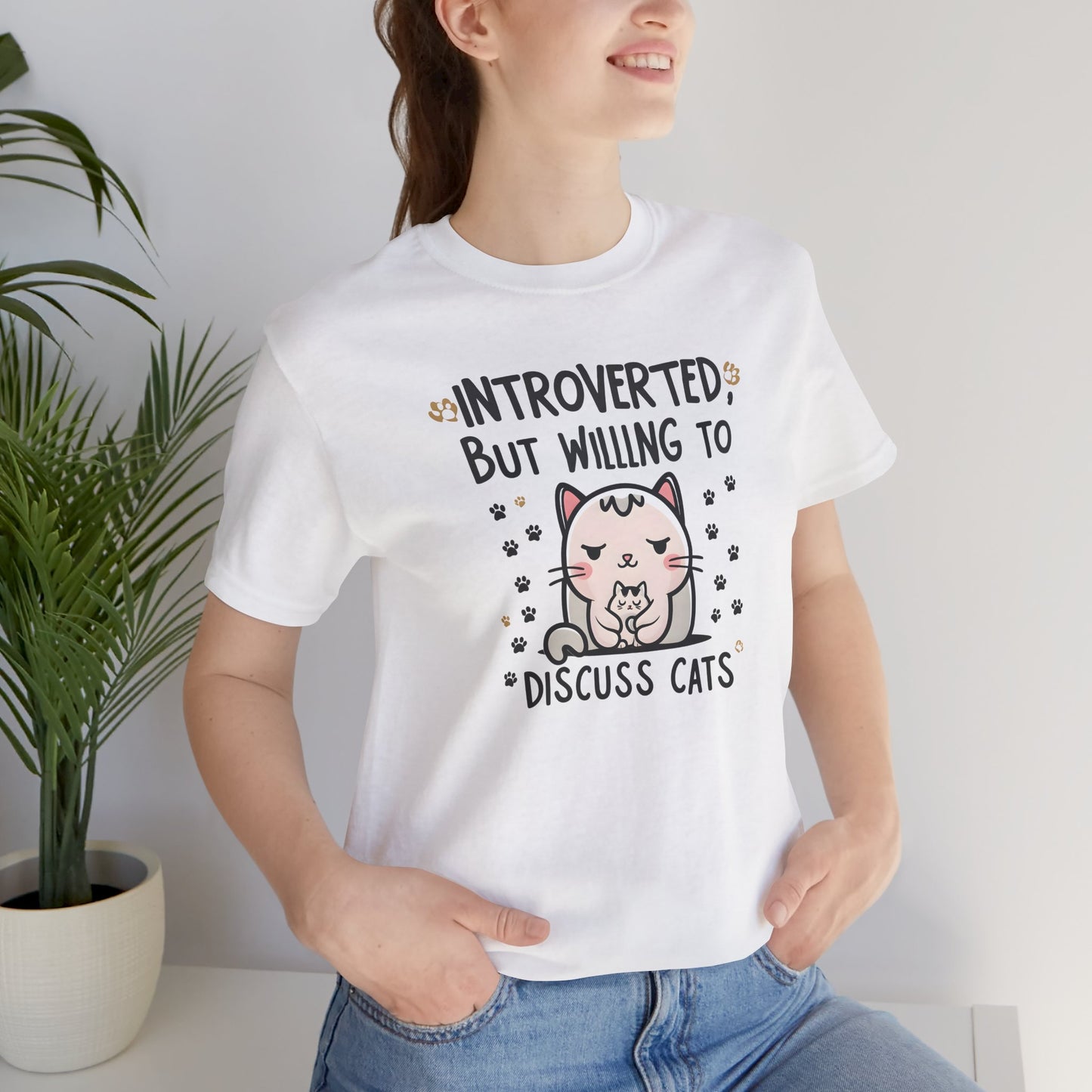 Introverted Cat Lover Unisex Tee – Perfect Gift for Pet Lovers