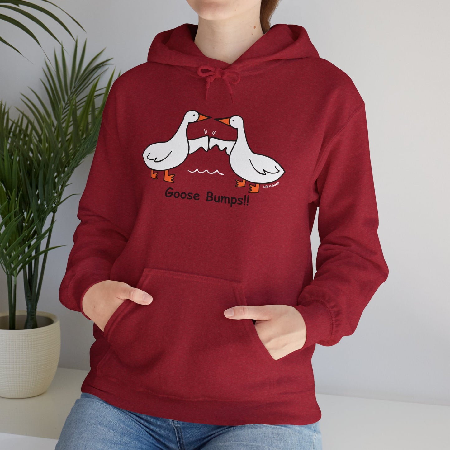 Goose Bumps Unisex Heavy Blend Hoodie - Fun & Cozy Sweatshirt for Bird Lovers