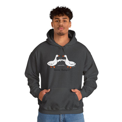 Goose Bumps Unisex Heavy Blend Hoodie - Fun & Cozy Sweatshirt for Bird Lovers