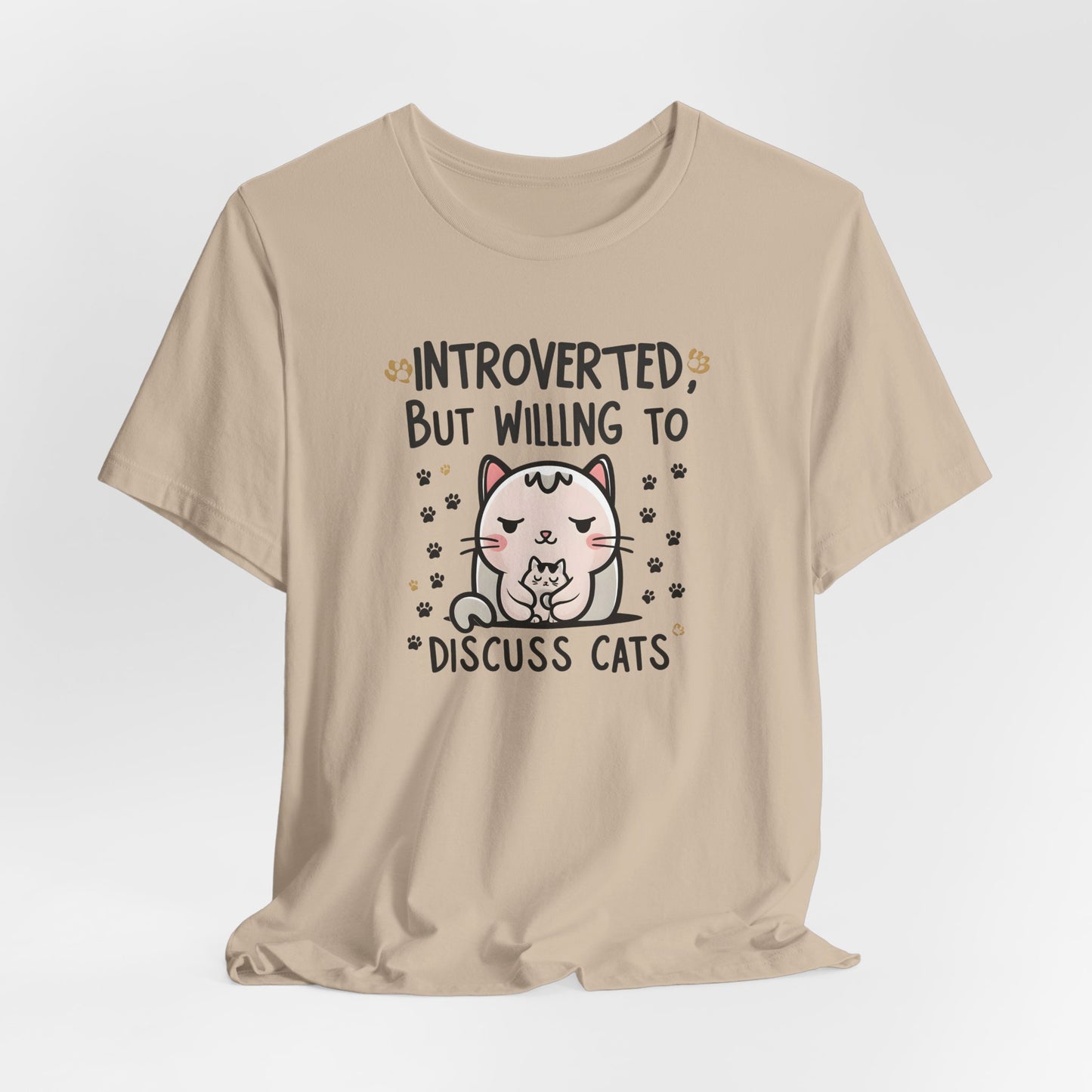 Introverted Cat Lover Unisex Tee – Perfect Gift for Pet Lovers