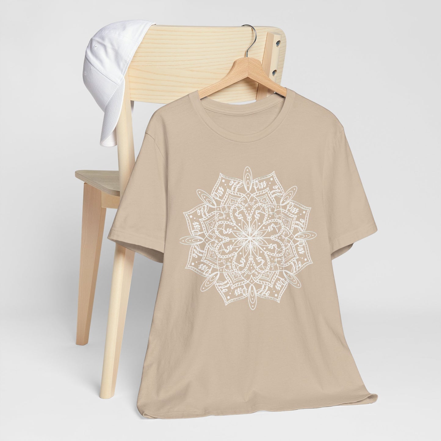 Zen Mandala Unisex Jersey Tee - Relaxed Fit Organic Cotton Shirt for Mindfulness and Meditation