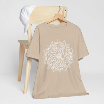 Zen Mandala Unisex Jersey Tee - Relaxed Fit Organic Cotton Shirt for Mindfulness and Meditation