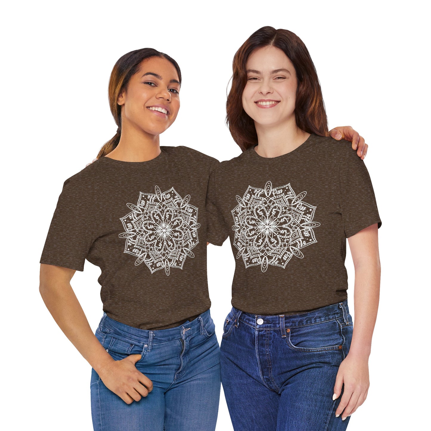 Zen Mandala Unisex Jersey Tee - Relaxed Fit Organic Cotton Shirt for Mindfulness and Meditation