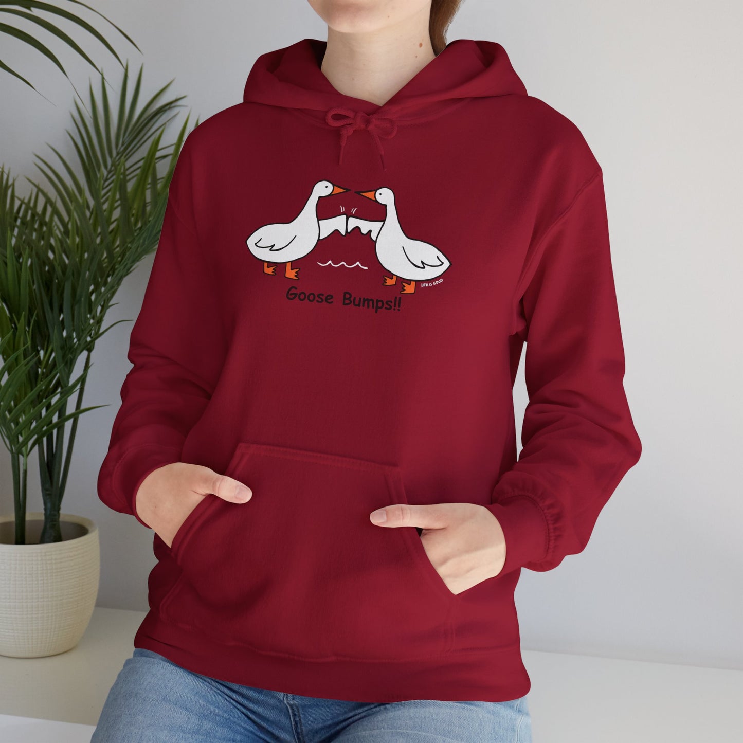 Goose Bumps Unisex Heavy Blend Hoodie - Fun & Cozy Sweatshirt for Bird Lovers