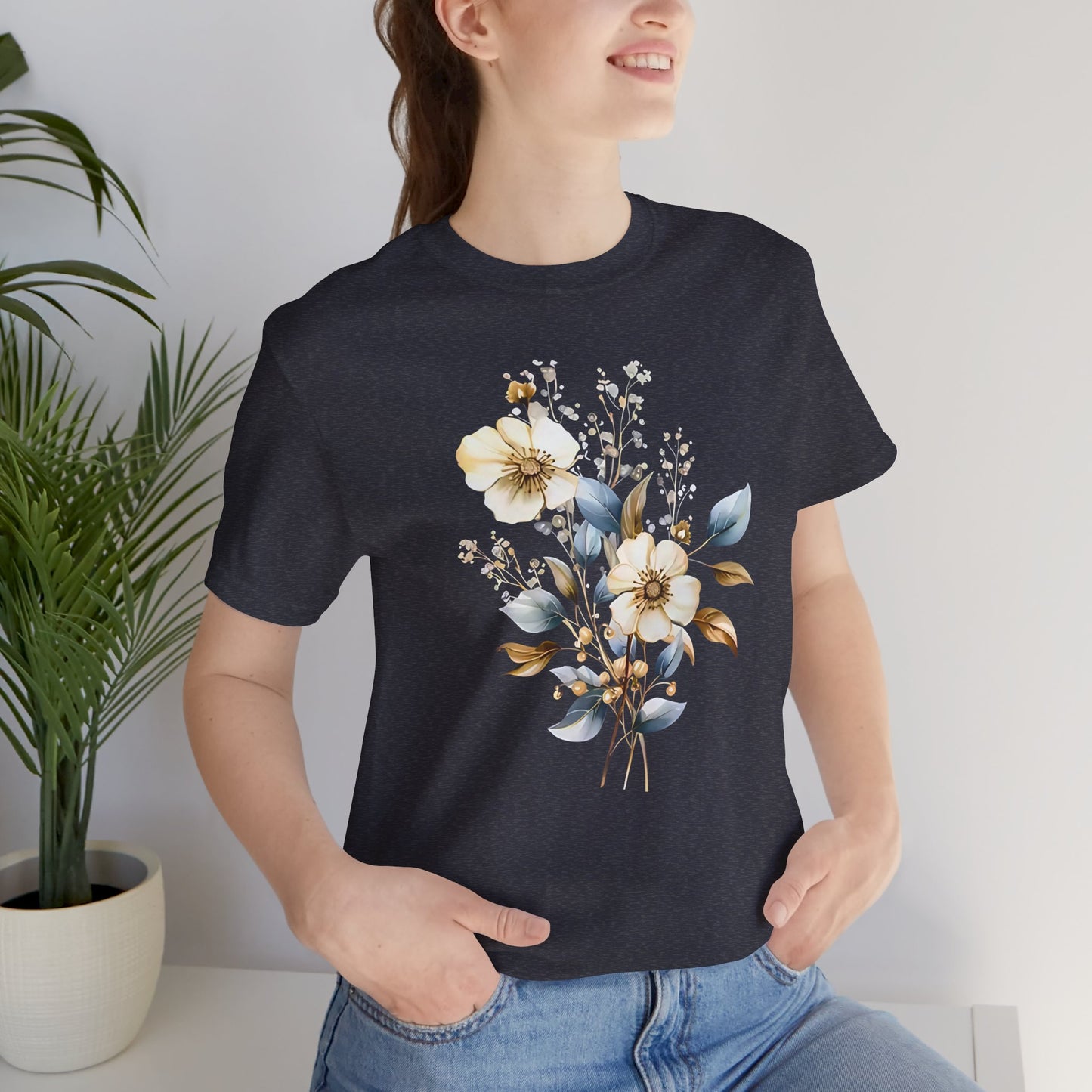 Floral Unisex Jersey T-Shirt - Soft and Stylish for Every Occasion