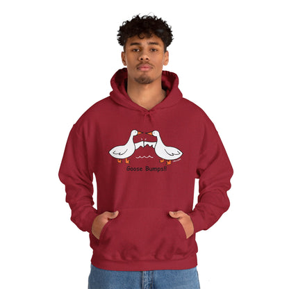 Goose Bumps Unisex Heavy Blend Hoodie - Fun & Cozy Sweatshirt for Bird Lovers