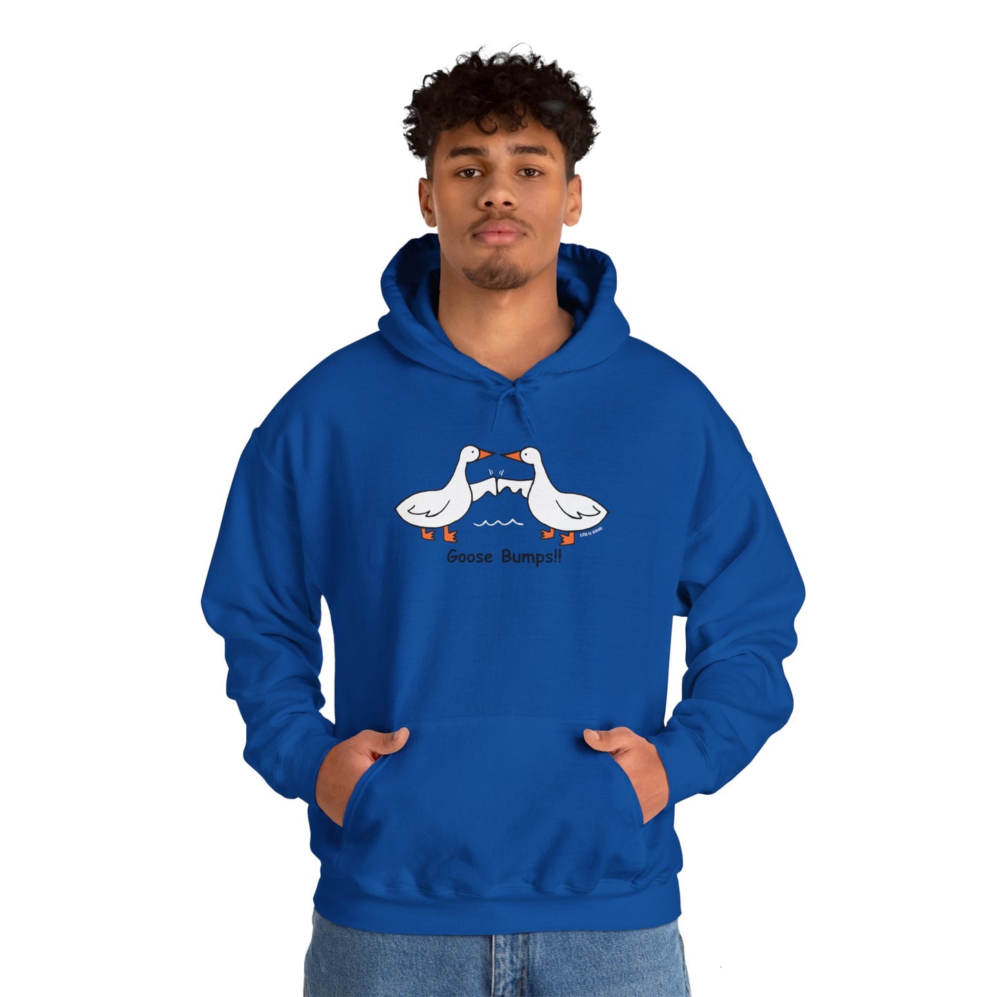 Goose Bumps Unisex Heavy Blend Hoodie - Fun & Cozy Sweatshirt for Bird Lovers