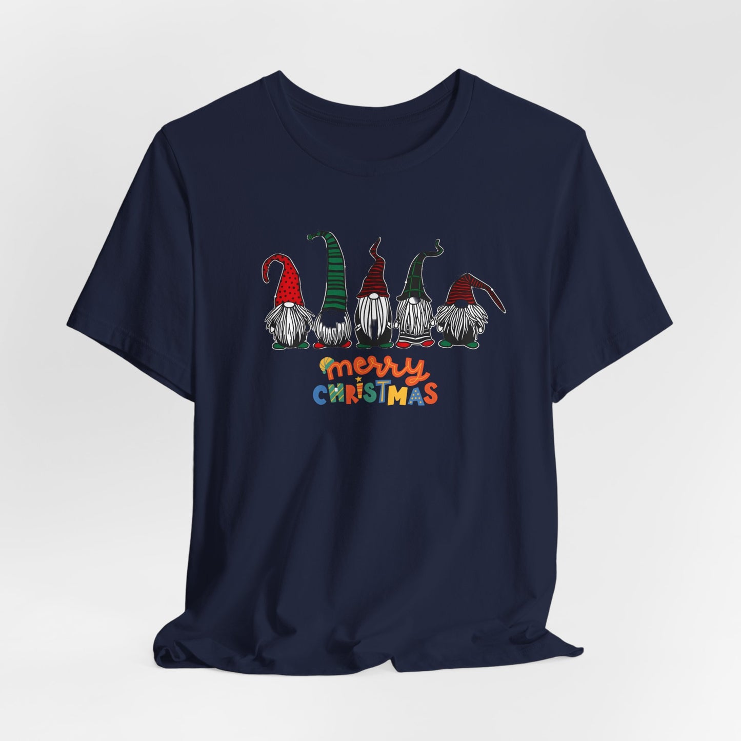 Merry Christmas Gnome Tee - Unisex Jersey Short Sleeve T-Shirt