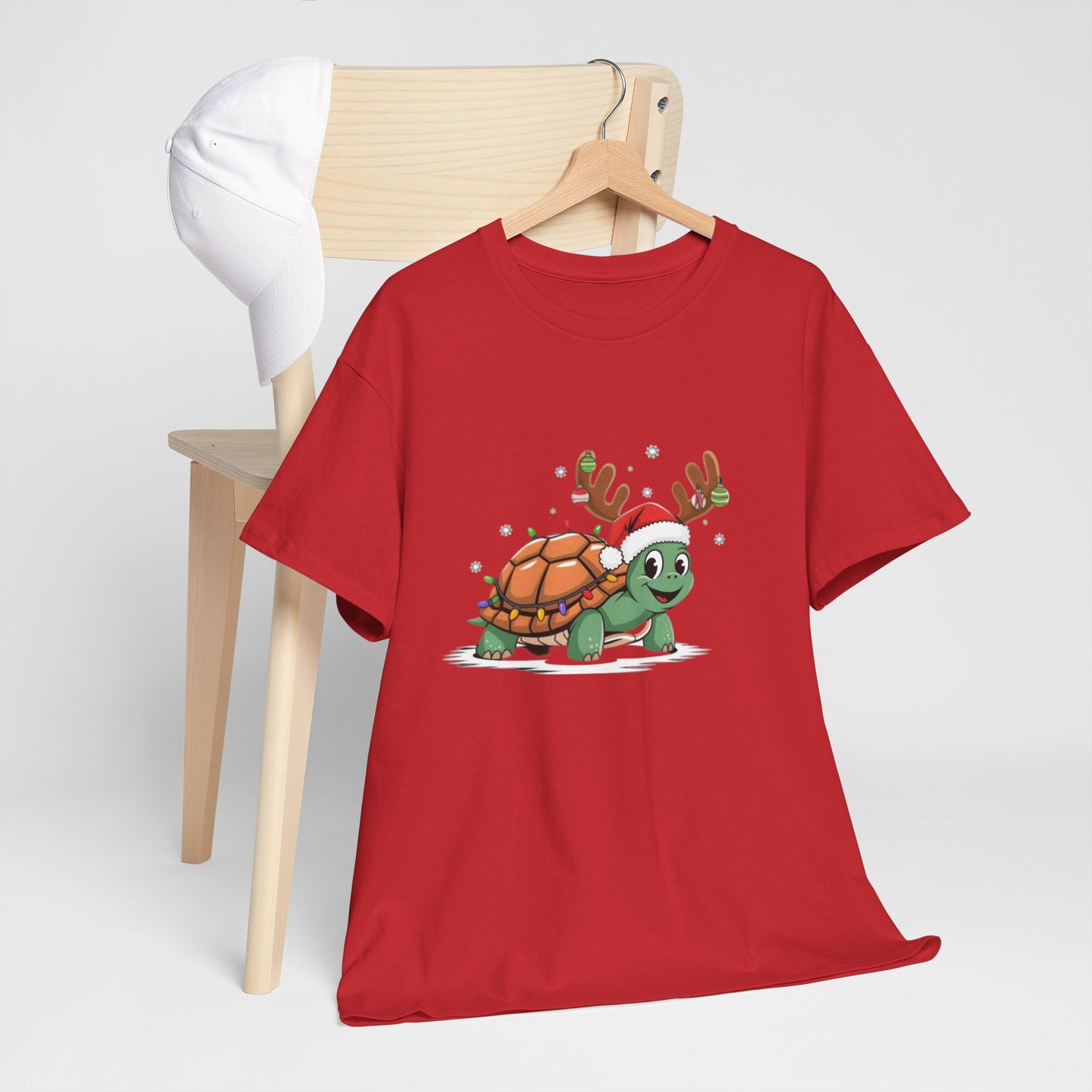 Festive Christmas Turtle Unisex Heavy Cotton Tee 🎄✨