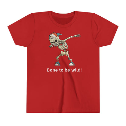 Cool Skeleton Dabbing Youth Short Sleeve Tee - Fun and Trendy Kid's Shirt for Casual Wear