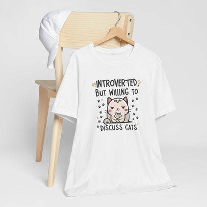 Introverted Cat Lover Unisex Tee – Perfect Gift for Pet Lovers