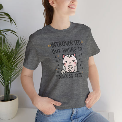 Introverted Cat Lover Unisex Tee – Perfect Gift for Pet Lovers