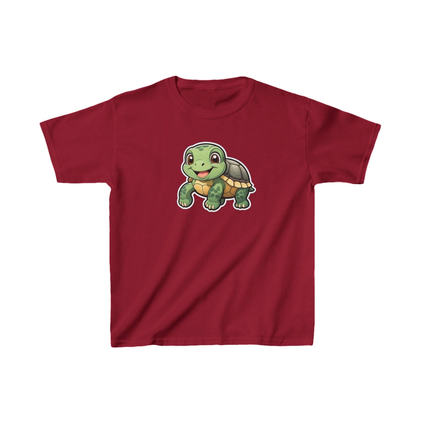 Cute Turtle Kids Heavy Cotton Tee - Fun Summer Shirt for Kids