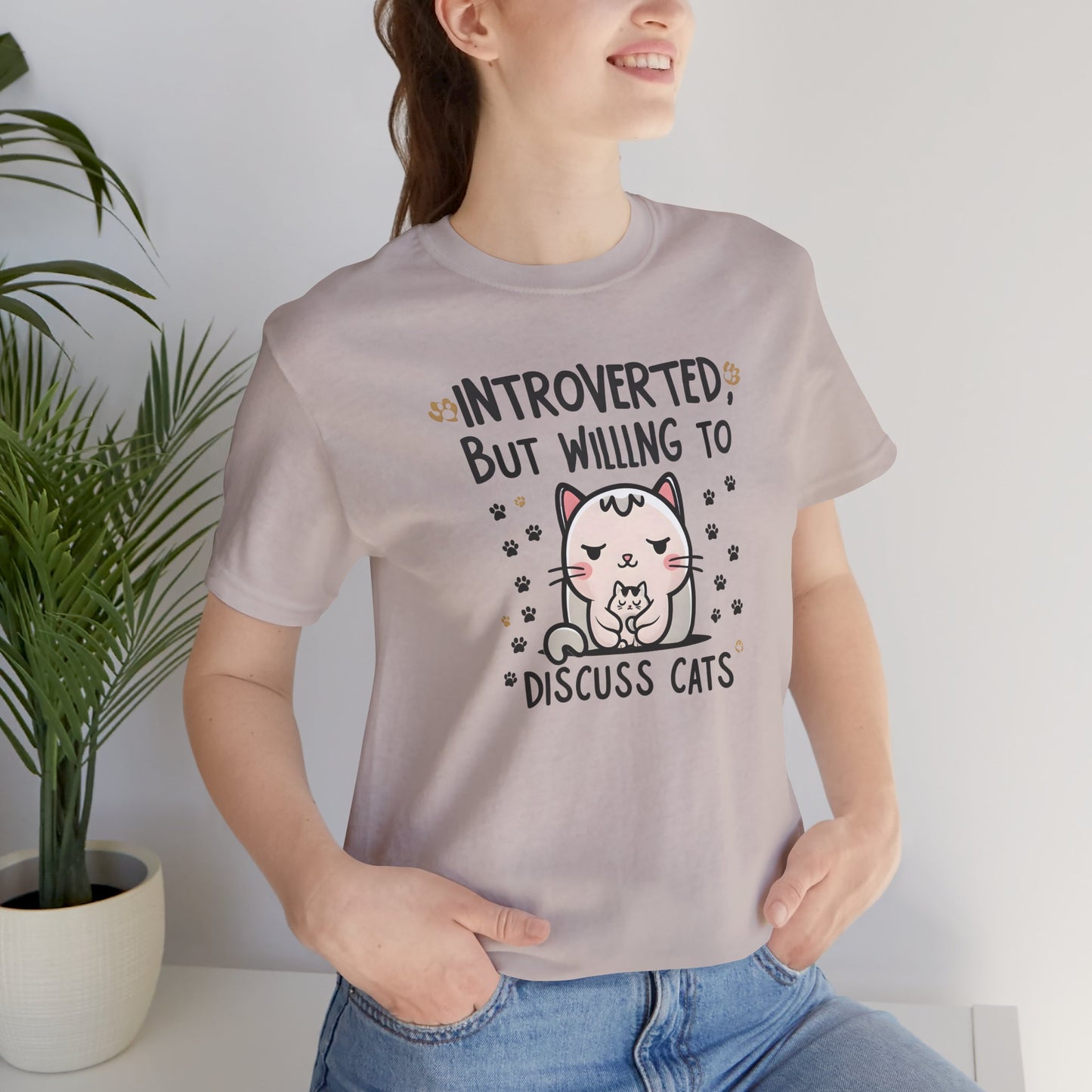 Introverted Cat Lover Unisex Tee – Perfect Gift for Pet Lovers