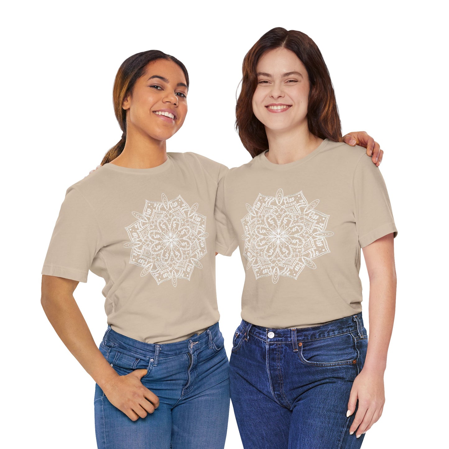 Zen Mandala Unisex Jersey Tee - Relaxed Fit Organic Cotton Shirt for Mindfulness and Meditation