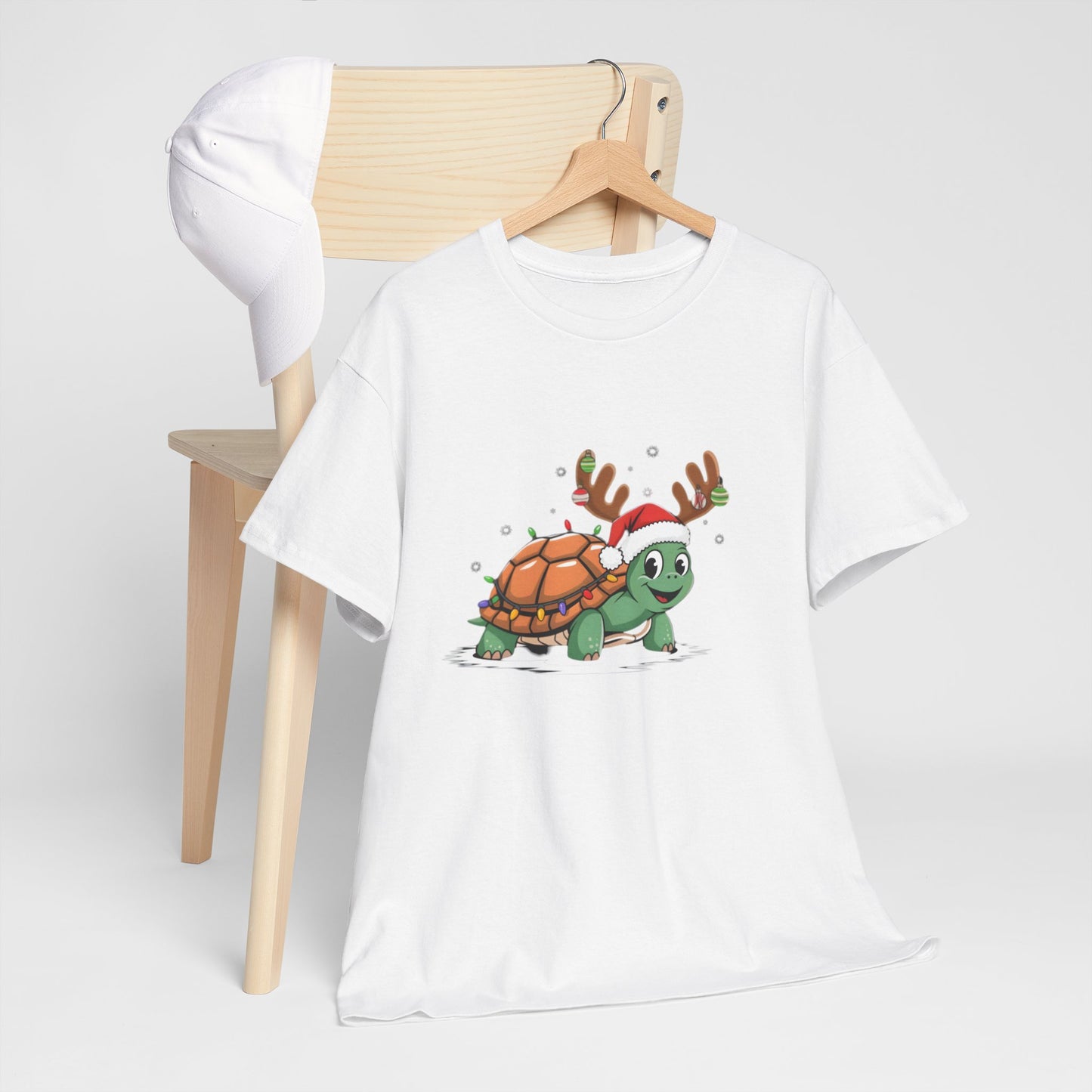 Festive Christmas Turtle Unisex Heavy Cotton Tee 🎄✨