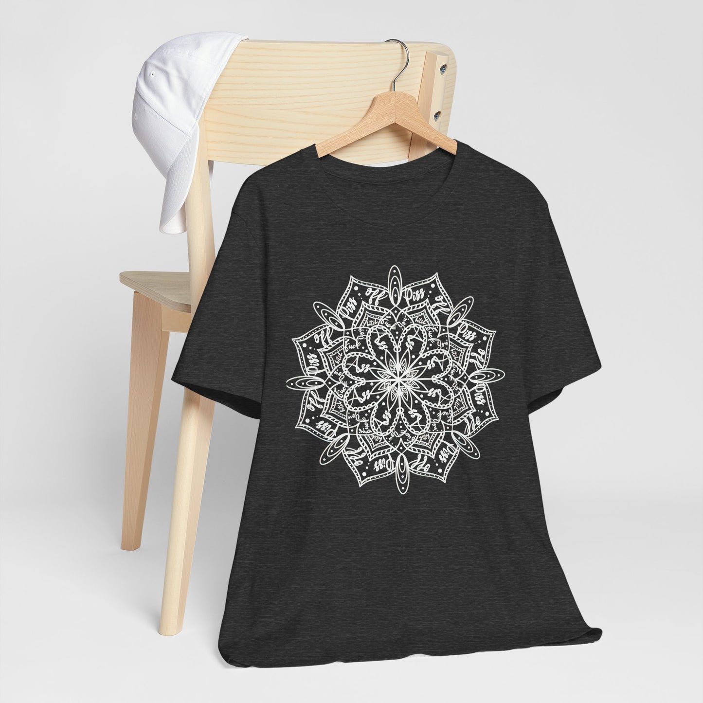 Zen Mandala Unisex Jersey Tee - Relaxed Fit Organic Cotton Shirt for Mindfulness and Meditation