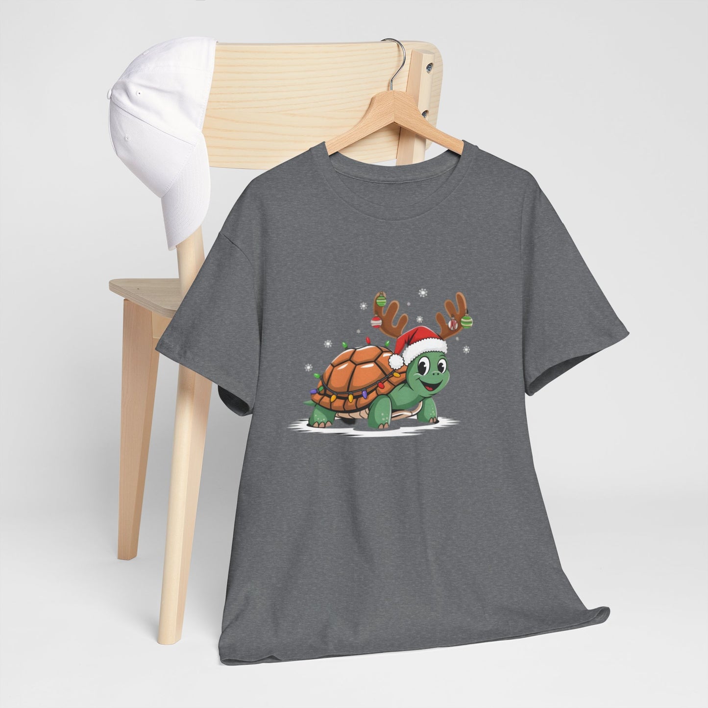 Festive Christmas Turtle Unisex Heavy Cotton Tee 🎄✨