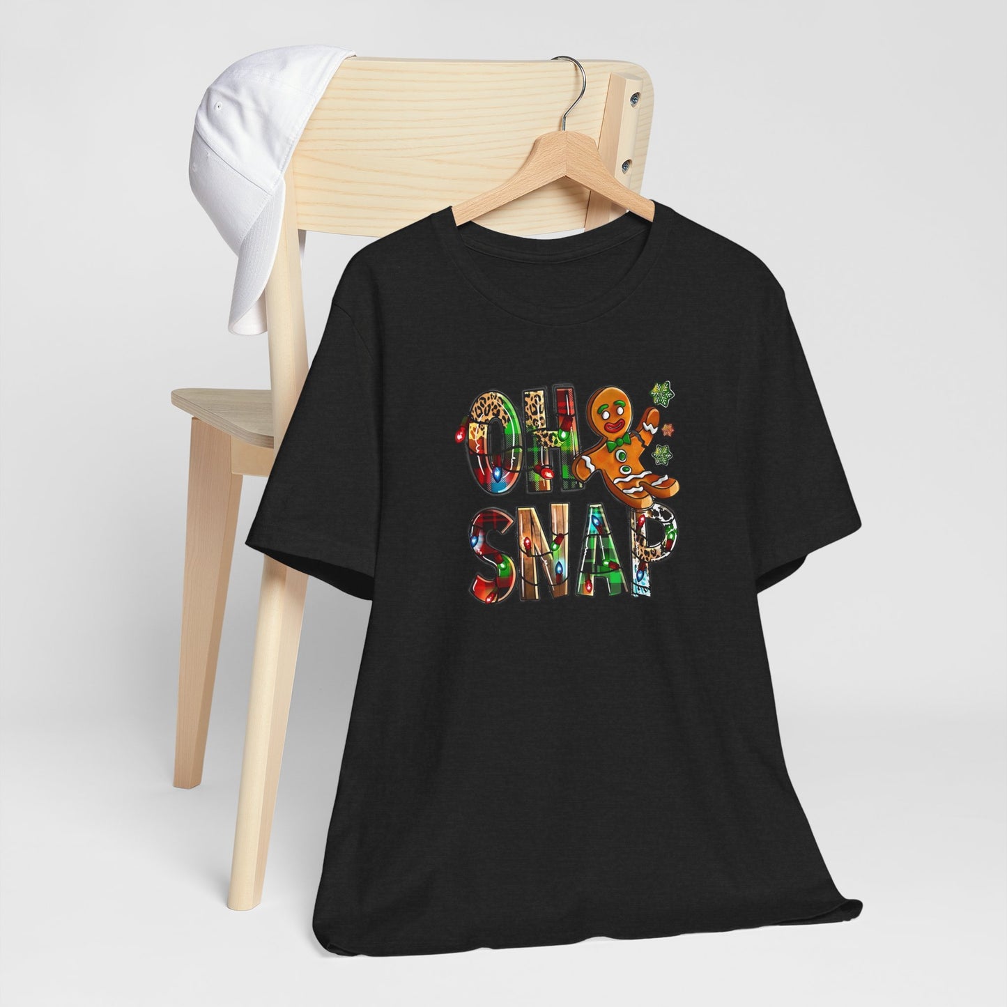 "Oh Snap" Gingerbread Unisex Jersey Tee - Fun Holiday T-shirt for Christmas Celebrations