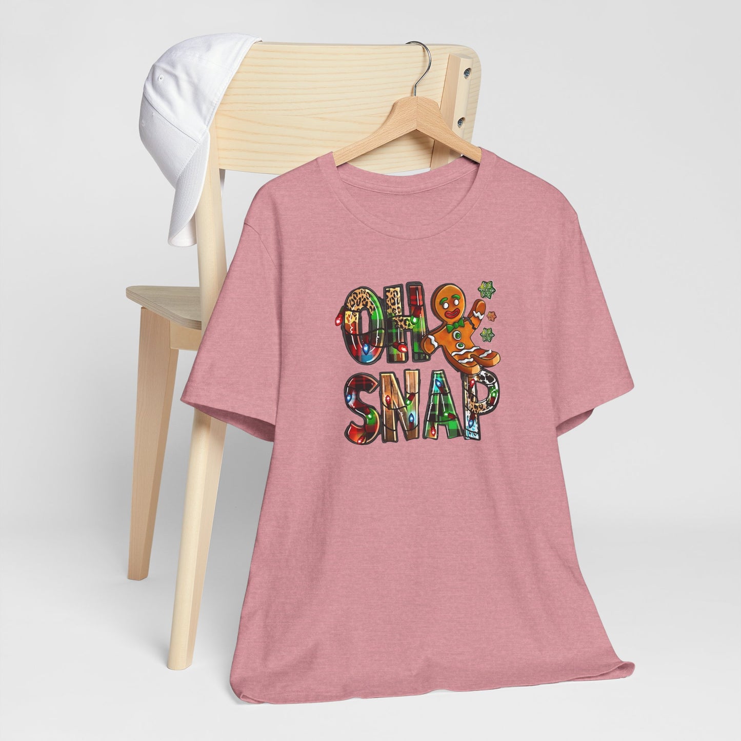 "Oh Snap" Gingerbread Unisex Jersey Tee - Fun Holiday T-shirt for Christmas Celebrations