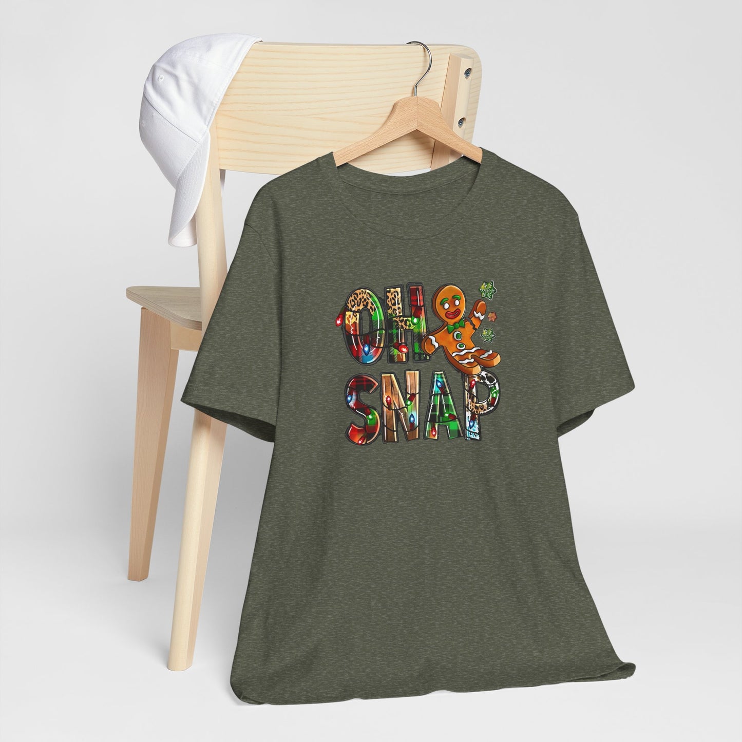 "Oh Snap" Gingerbread Unisex Jersey Tee - Fun Holiday T-shirt for Christmas Celebrations