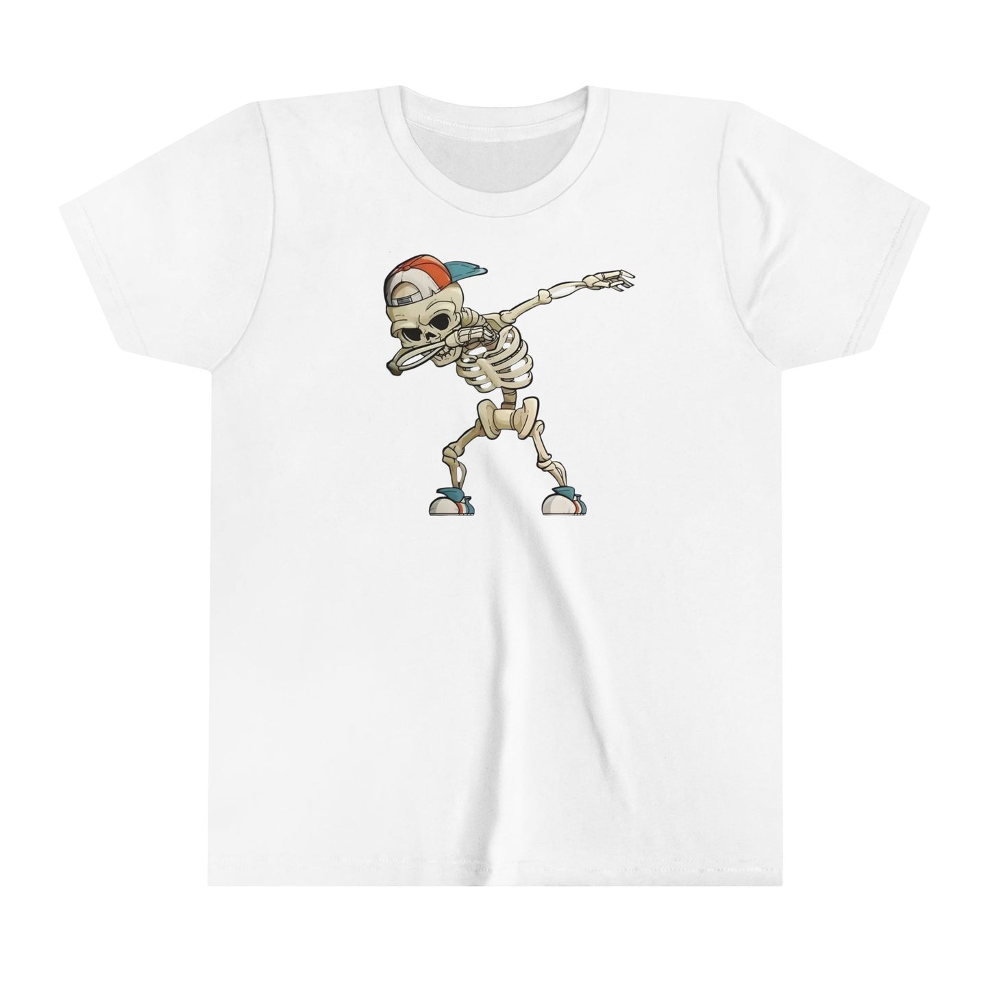 Cool Skeleton Dabbing Youth Short Sleeve Tee - Fun and Trendy Kid's Shirt for Casual Wear