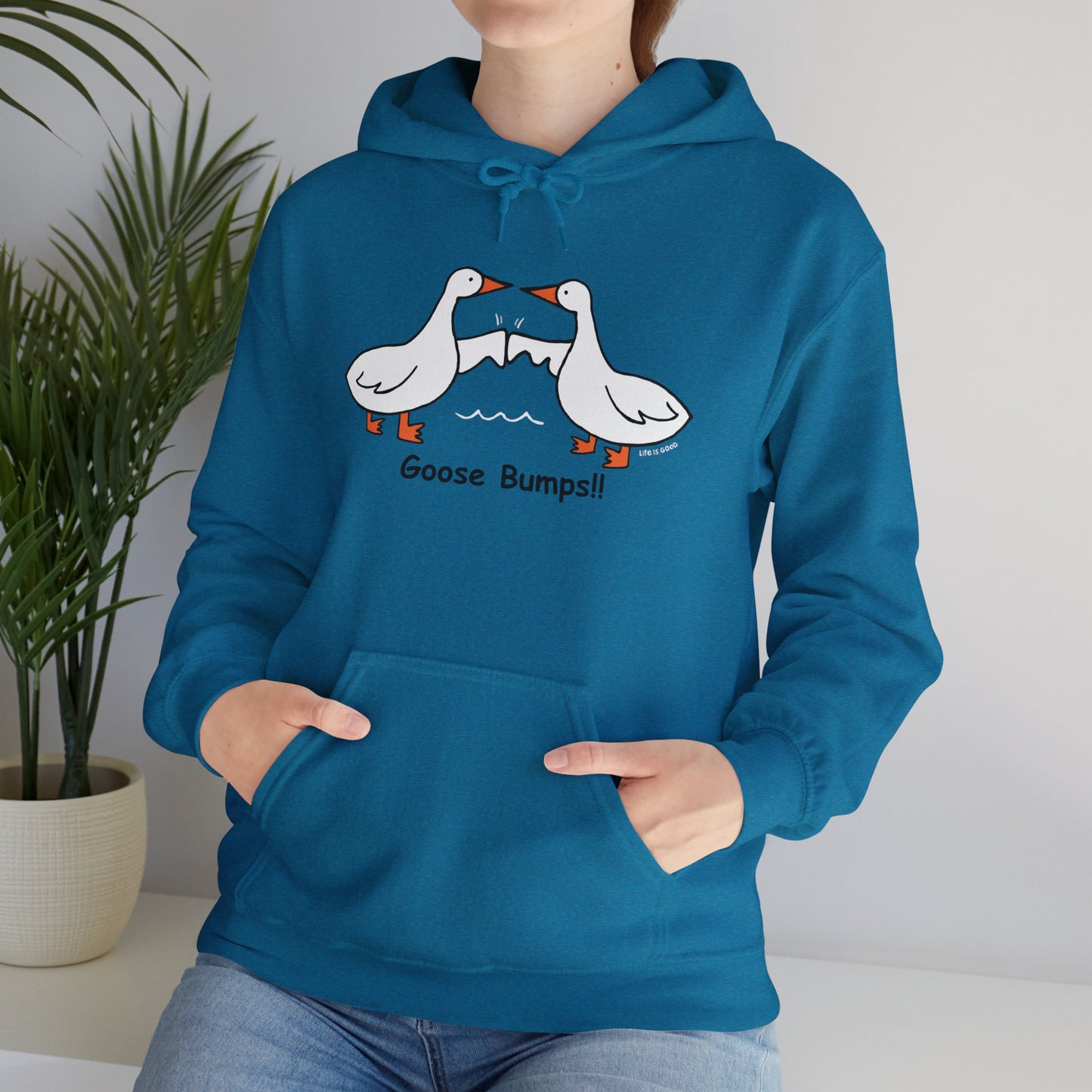 Goose Bumps Unisex Heavy Blend Hoodie - Fun & Cozy Sweatshirt for Bird Lovers