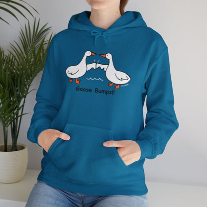 Goose Bumps Unisex Heavy Blend Hoodie - Fun & Cozy Sweatshirt for Bird Lovers