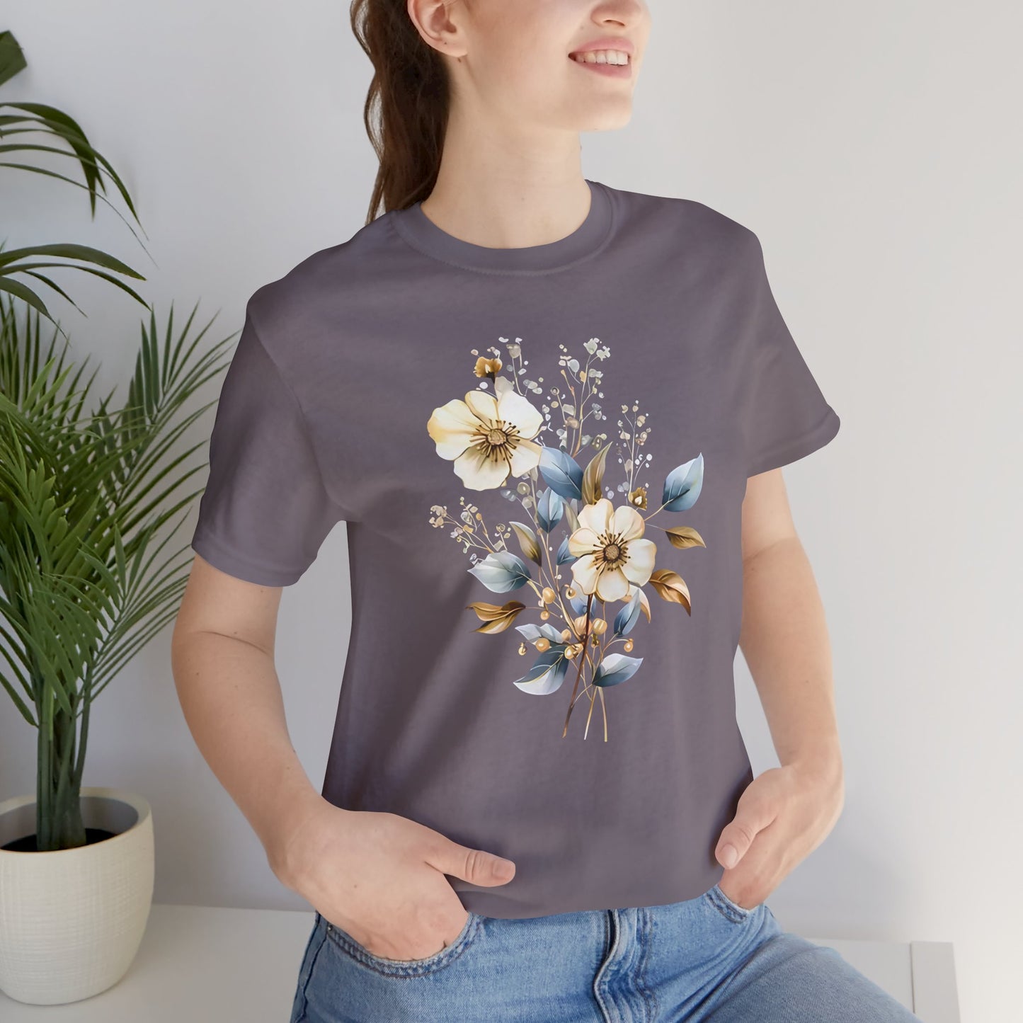 Floral Unisex Jersey T-Shirt - Soft and Stylish for Every Occasion