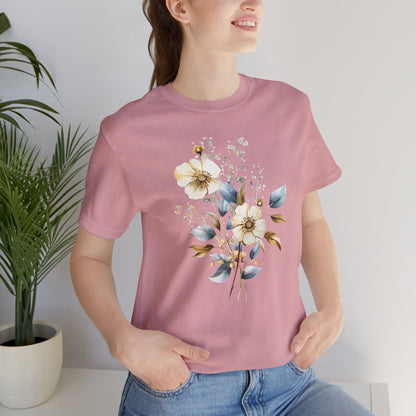 Floral Unisex Jersey T-Shirt - Soft and Stylish for Every Occasion