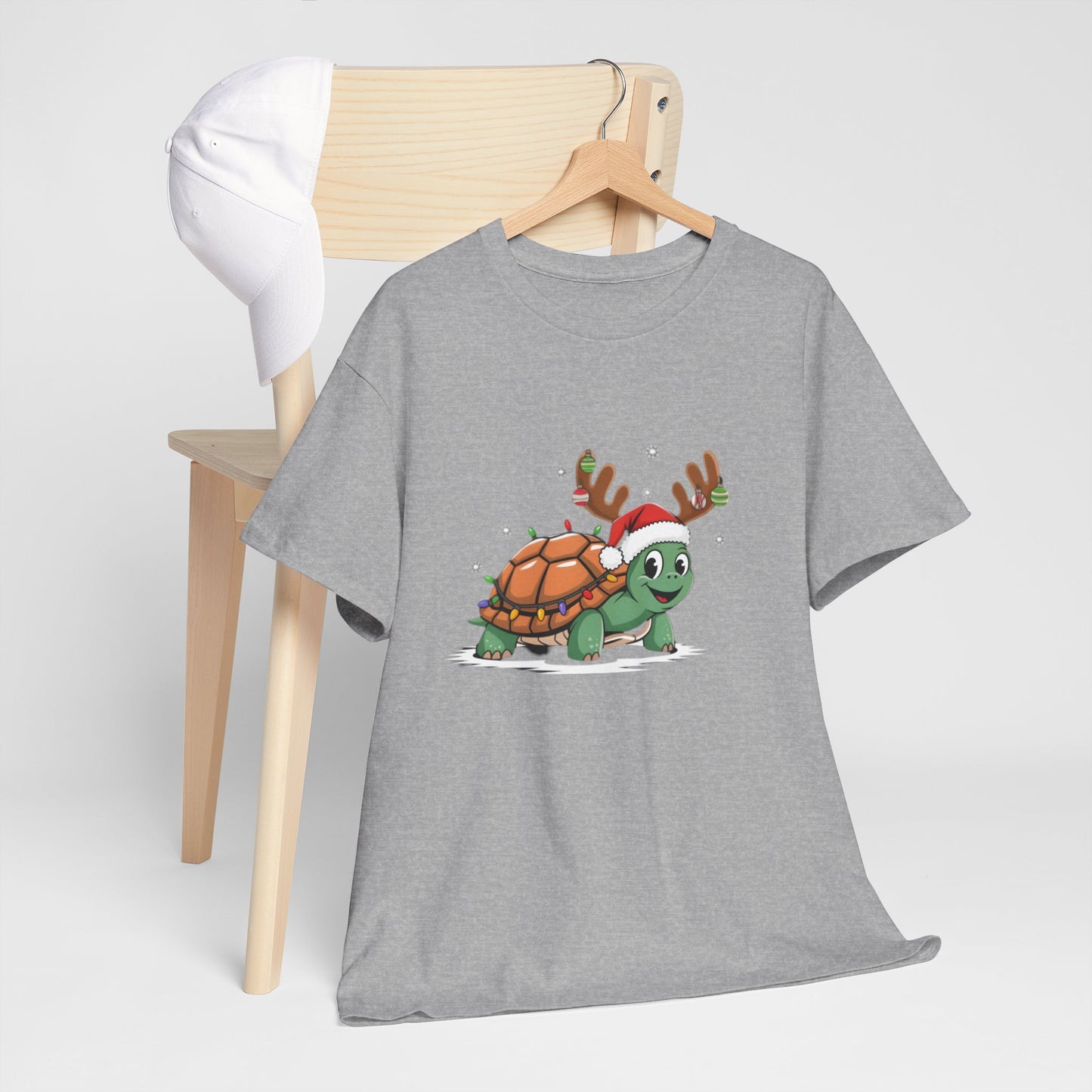 Festive Christmas Turtle Unisex Heavy Cotton Tee 🎄✨