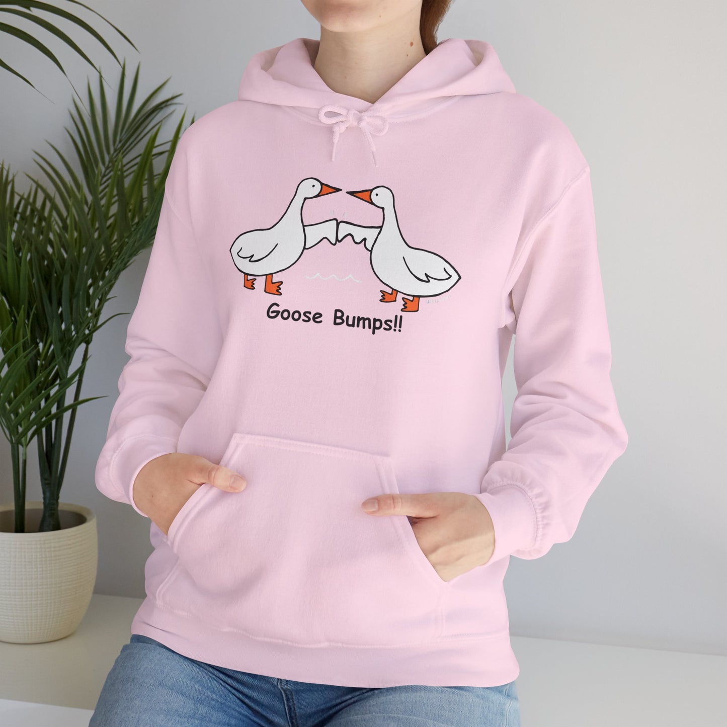 Goose Bumps Unisex Heavy Blend Hoodie - Fun & Cozy Sweatshirt for Bird Lovers