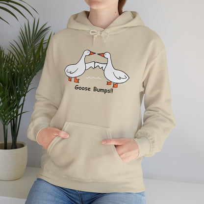 Goose Bumps Unisex Heavy Blend Hoodie - Fun & Cozy Sweatshirt for Bird Lovers