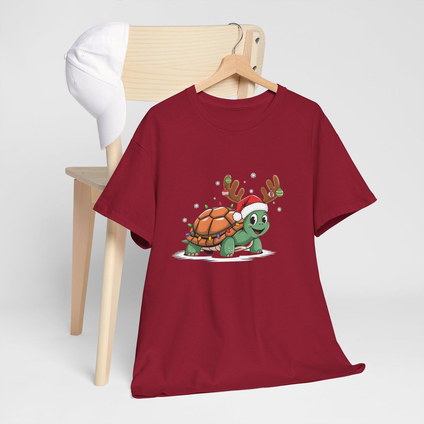 Festive Christmas Turtle Unisex Heavy Cotton Tee 🎄✨