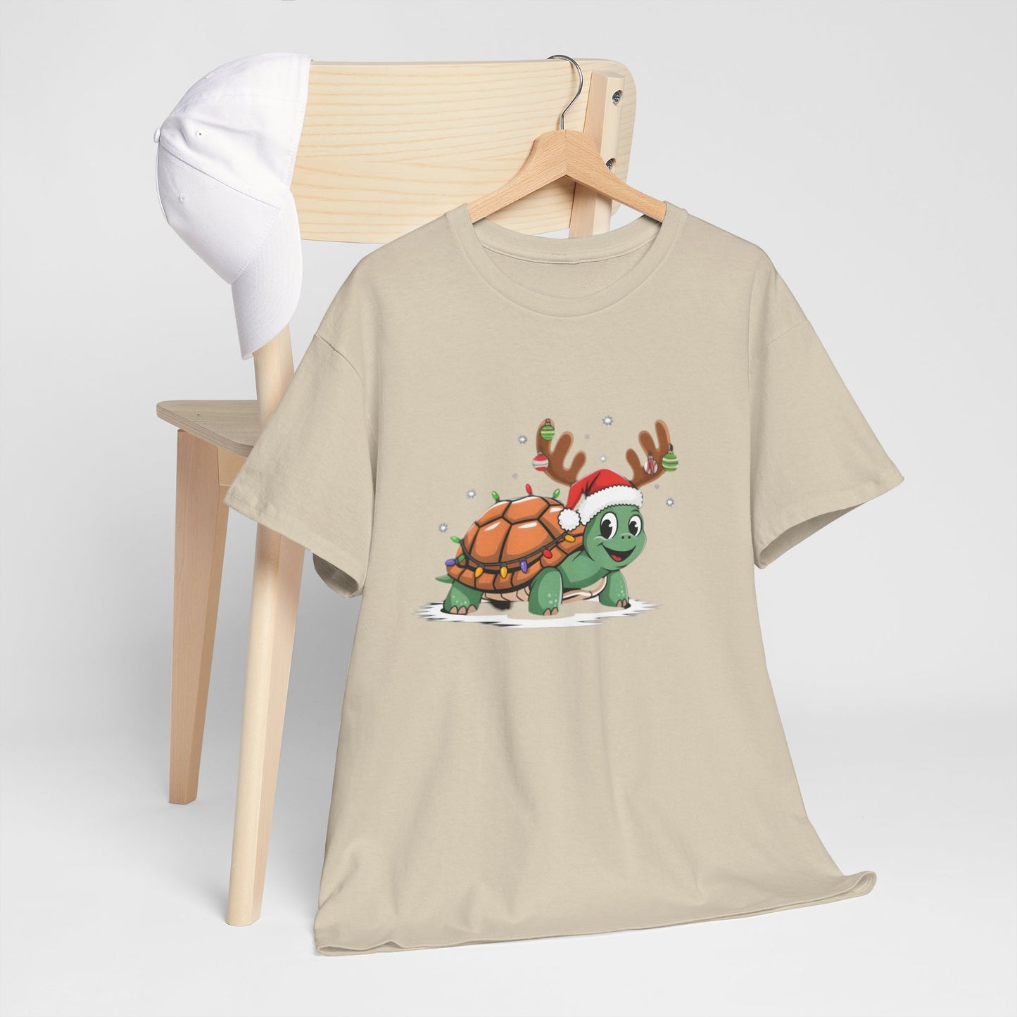 Festive Christmas Turtle Unisex Heavy Cotton Tee 🎄✨