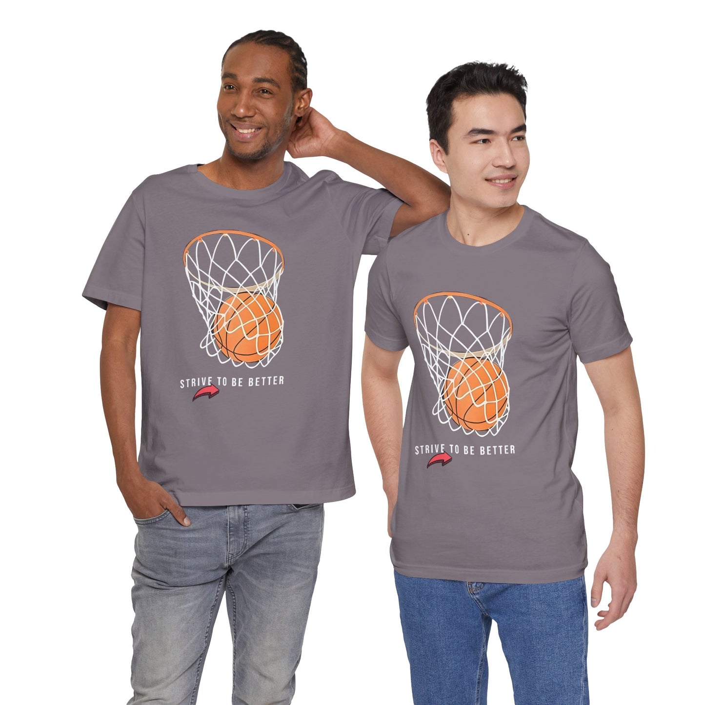 Strive to Be Better Basketball Tee - Unisex Jersey Short Sleeve T-Shirt