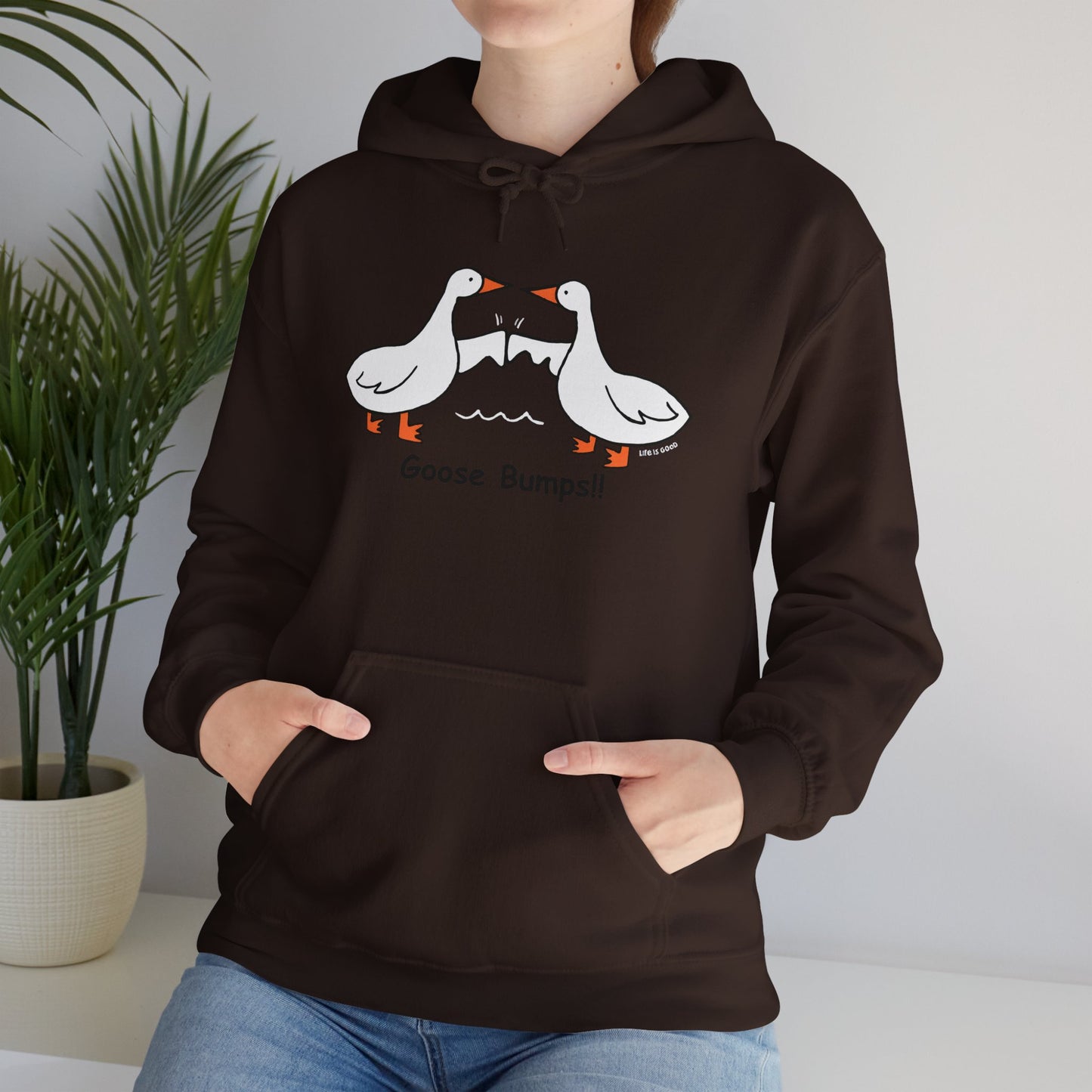 Goose Bumps Unisex Heavy Blend Hoodie - Fun & Cozy Sweatshirt for Bird Lovers