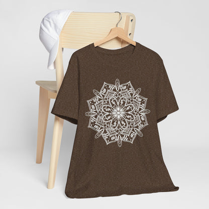 Zen Mandala Unisex Jersey Tee - Relaxed Fit Organic Cotton Shirt for Mindfulness and Meditation