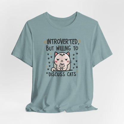 Introverted Cat Lover Unisex Tee – Perfect Gift for Pet Lovers